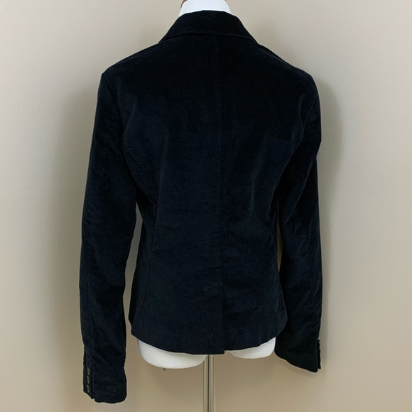 Eddie Bauer black velvet 2 button blazer size 8 - Picture 2 of 6